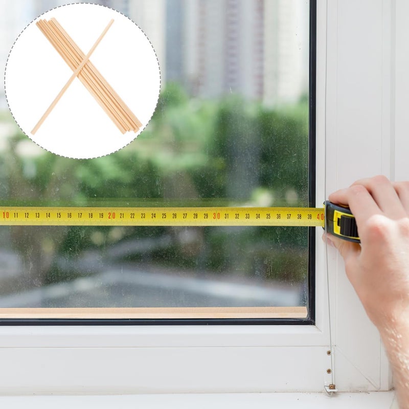 Cabilock 10pcs Window Molding Trim, 11.8 Inch Pine Wood Decorative Strips for DIY Window Screen Projects, Wood Trim Moulding for Interior and Exterior Home Improvement - Image 5
